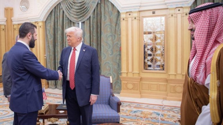 Trump meets with Syria’s interim president after pledging to lift sanctions on war-torn country