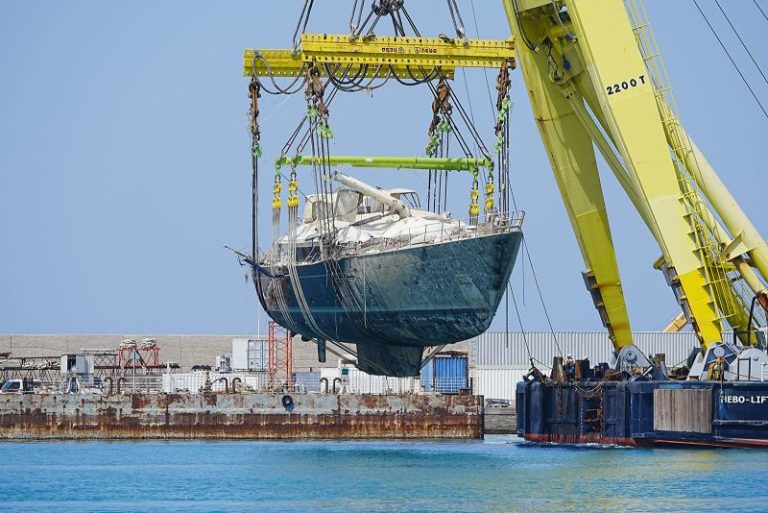 Recovered Bayesian superyacht transferred to Sicilian port after being raised from seabed